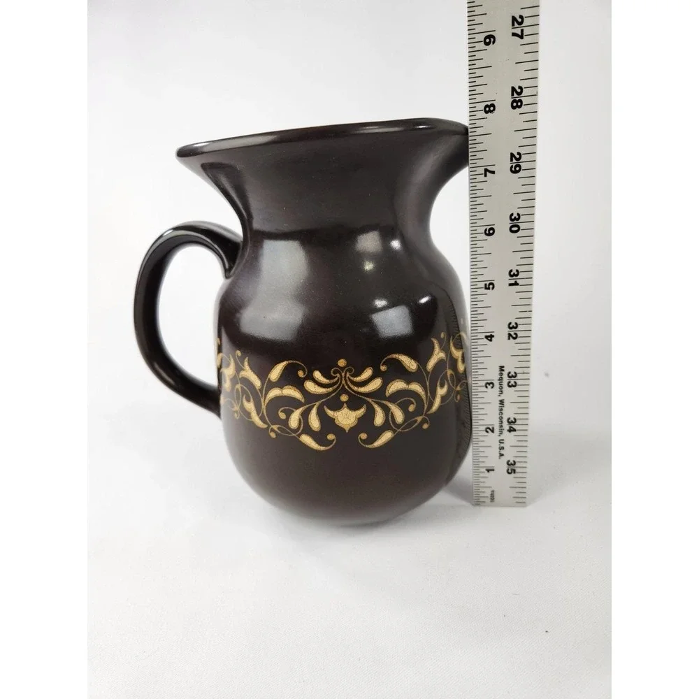 Franciscan Jamoca Water Milk Pitcher Pottery decor ‎ Flower Vase Planter Brown